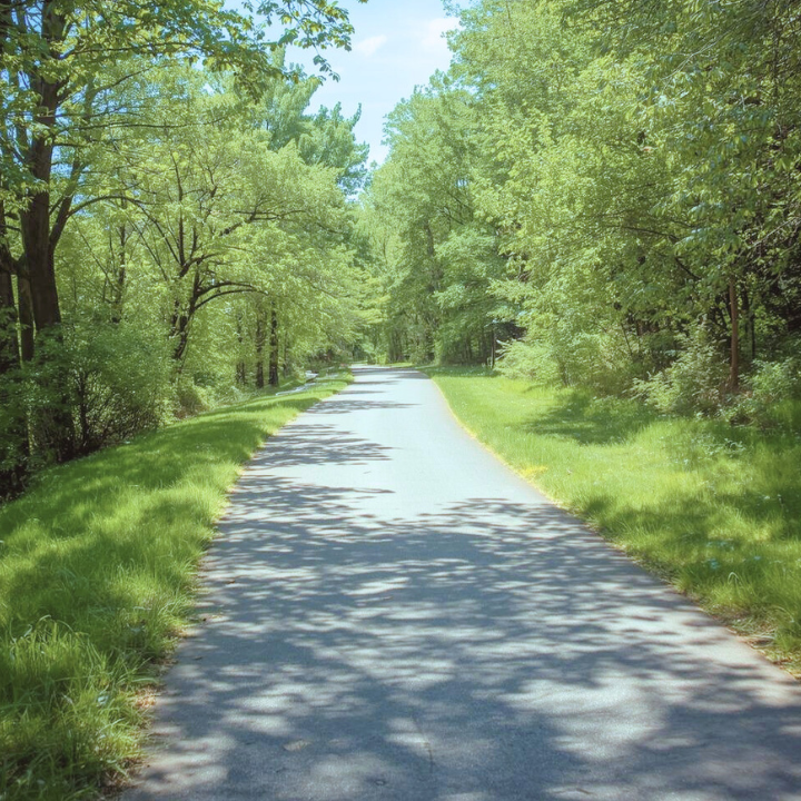 朝の光が差す緑の散歩道|変化を続ける姿勢改善の歩み