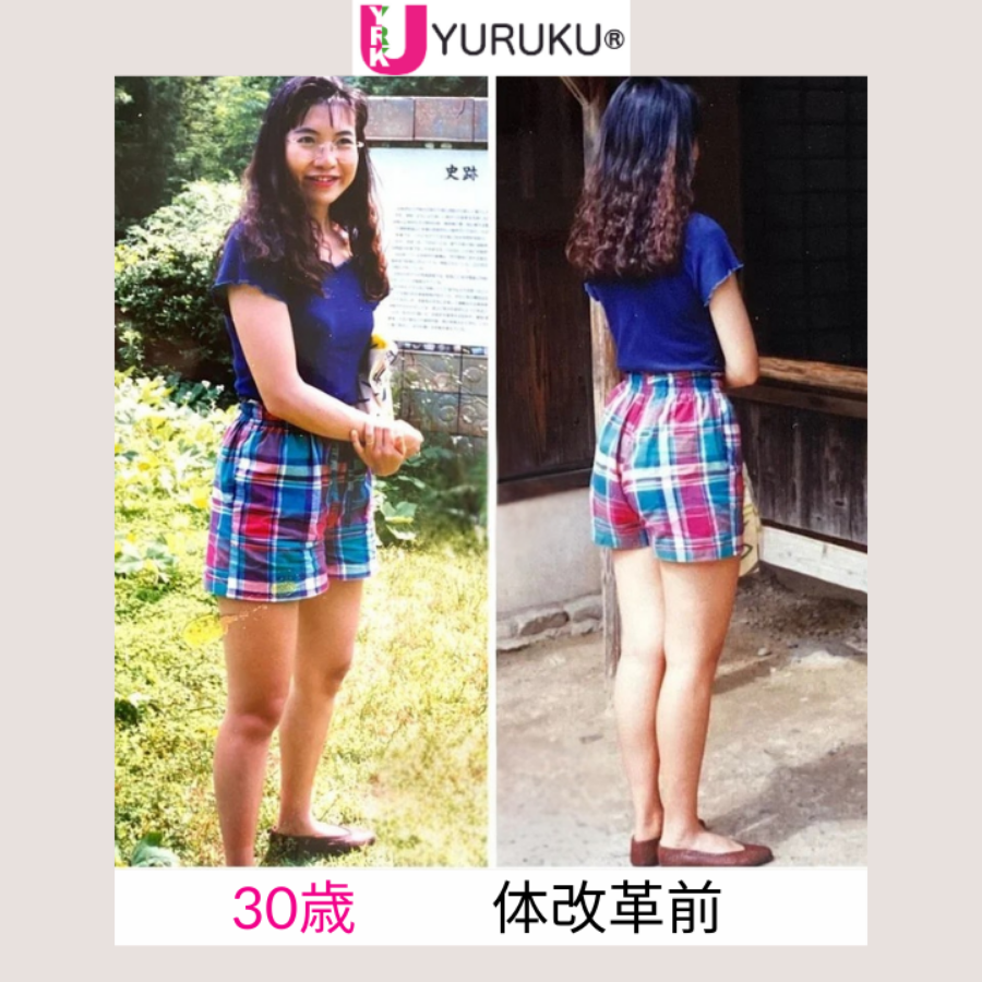 30歳当時の反り腰と下半身太りが見られる全身写真。